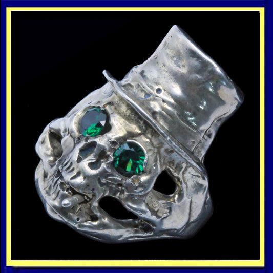 skull ring silver biker jewelry memento mori Goth