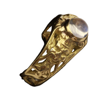Antique Victorian Art Nouveau Ring 18k gold moonstone satyr Masks French (7403)