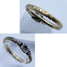 Antique Georgian Skull Memorial Ring Gold crystal diamonds Memento Mori (7415)