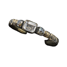 Antique Georgian Skull Memorial Ring Gold crystal diamonds Memento Mori (7415)