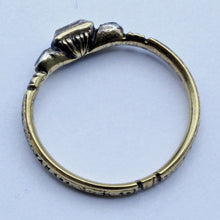 Antique Georgian Skull Memorial Ring Gold crystal diamonds Memento Mori (7415)