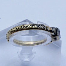 Antique Georgian Skull Memorial Ring Gold crystal diamonds Memento Mori (7415)