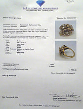 Vintage diamond ring 18k gold c1950 attributed to Boucheron French flower (7507)