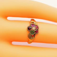 Antique early Victorian ring acrostic REGARD fede hands ring English c1840 (7530)