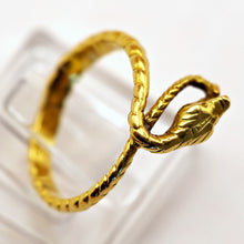 Antique Victorian ring 18k gold snake ring French small Napoleon 3 Unisex (7555)