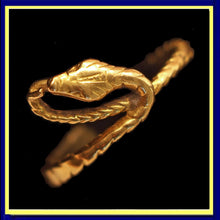 Antique Victorian ring 18k gold snake ring French small Napoleon 3 Unisex