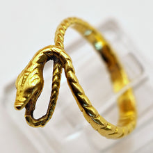 Antique Victorian ring 18k gold snake ring French small Napoleon 3 Unisex (7555)