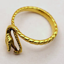 Antique Victorian ring 18k gold snake ring French small Napoleon 3 Unisex (7555)