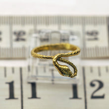 Antique Victorian ring 18k gold snake ring French small Napoleon 3 Unisex (7555)