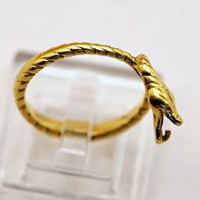 Antique Victorian ring 18k gold snake ring French small Napoleon 3 Unisex (7555)