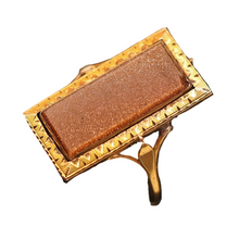 Antique Georgian Ring 18k gold goldstone French secret cherub Unisex (7558)