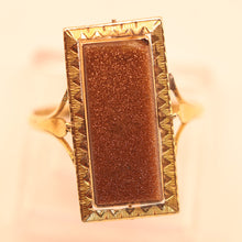 Antique Georgian Ring 18k gold goldstone French secret cherub Unisex (7558)