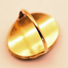 Antique Georgian Ring moss agate 18k gold pearls enamel locket secret (7559)