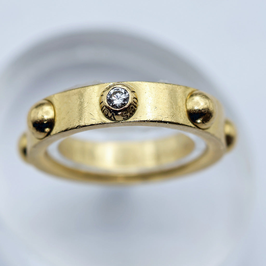 Louis Vuitton ring yellow gold diamond Unisex wedding eternity ring France