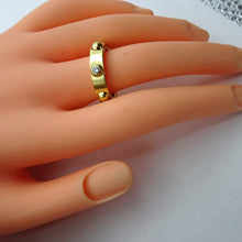 Louis Vuitton ring yellow gold diamond Unisex wedding eternity ring France (7593)