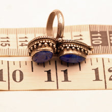 Vintage silver lapis lazuli ring handmade ethnic Nepali Hindu symbolism (7597)
