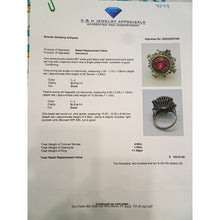 Antique - vintage ring gold 4.68ct pink spinel and diamonds ballerina (7598)