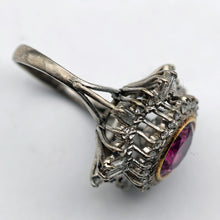 Antique - vintage ring gold 4.68ct pink spinel and diamonds ballerina (7598)