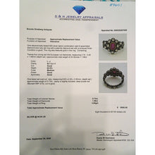 Antique ring ruby diamonds set in silver and some gold India (7601)