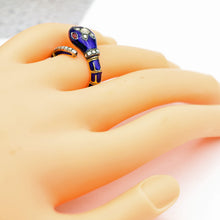 Antique Victorian snake ring gold enamel diamonds ruby articulated Unisex (7621)