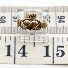 Antique Georgian fede ring gold hands of friendship heart crown betrothal (7624)