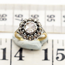 Antique Georgian ring diamonds gold silver Dutch Engagement flower ring (7625)