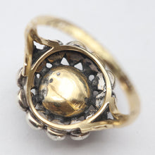 Antique Georgian ring diamonds gold silver Dutch Engagement flower ring (7625)