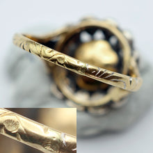 Antique Georgian ring diamonds gold silver Dutch Engagement flower ring (7625)