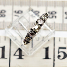 Antique Georgian ring line 7 diamonds in silver and gold French c1780 (7626)