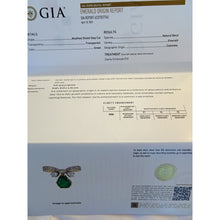 Antique emerald diamonds ring 18k gold French Duchesse ring GIA cert fine (7637)