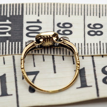 Antique Georgian ring diamonds amethyst 15k gold silver 18th century  (7642)