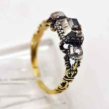 Antique Georgian ring diamonds gold silver 18th century engagement ring