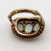 Antique Victorian Edwardian ring 14k gold opals demantoid garnets diamonds (7654)