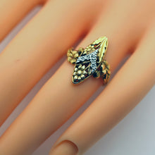 Antique French Art Nouveau ring 18k gold diamonds flowers circa 1895 - 1905(7663)