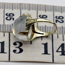 Antique 11.45ct moonstone ring Gold blue flashing Arts & Crafts Art - Deco (7686)