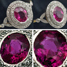 Antique Edwardian ring Burma no heat ruby diamonds gold platinum (7691)