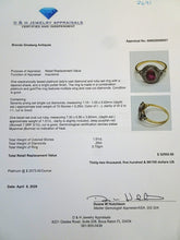 Antique Edwardian ring Burma no heat ruby diamonds gold platinum (7691)