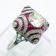 Art Deco diamond ruby ring