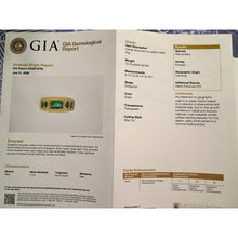 Vintage Man's Ring 18k Gold Colombian Emeralds GIA Certificate (7715)