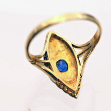Antique Art Deco Belle Epoque ring sapphire seed pearls 18k gold English (7724)