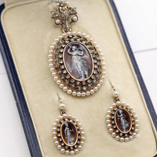 Froment-Meurice A Mayer Antique earrings brooch pendant gold gem enamel (7533)