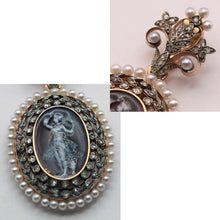 Froment-Meurice A Mayer Antique earrings brooch pendant gold gem enamel (7533)