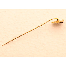 Antique Art Nouveau Tie Pin 18k Gold Pearl flower Briancon Lalique foreman (3114)