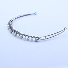 Victorian Tiara diamonds natural pearls gold silver GIA antique hair (7411)