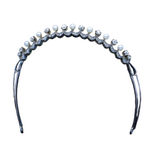 Victorian Tiara diamonds natural pearls gold silver GIA antique hair (7411)