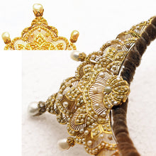 Antique Victorian Tiara diadem gold natural pearls GIA certificate diamond (7480)