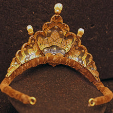 Antique Victorian Tiara diadem gold natural pearls GIA certificate diamond (7480)