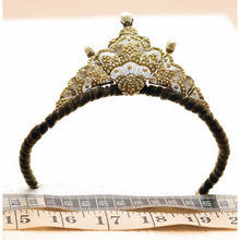 Antique Victorian Tiara diadem gold natural pearls GIA certificate diamond (7480)