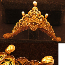 Antique Victorian Tiara diadem gold natural pearls GIA certificate diamond (7480)