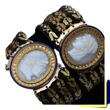Antique Georgian Bracelets Gold Cameo Napoleon Bonaparte portraits c1804 (5354)